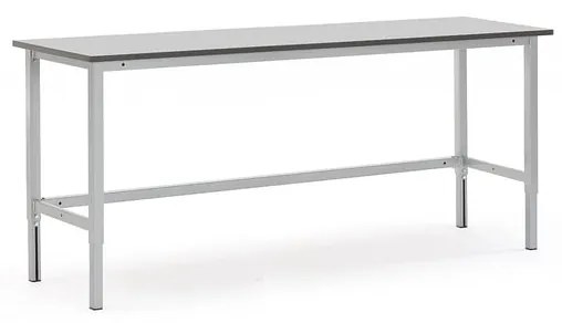 Manuálne výškovo nastaviteľný dielenský stôl MOTION, nosnosť 400 kg, 2000x600 mm
