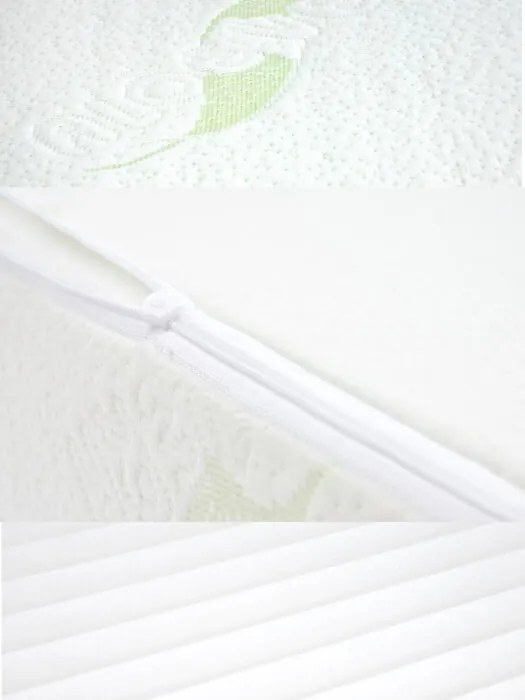 Dojčenský vankúš - klin Sensillo biely Luxe s aloe vera 30x38 cm do kočíka