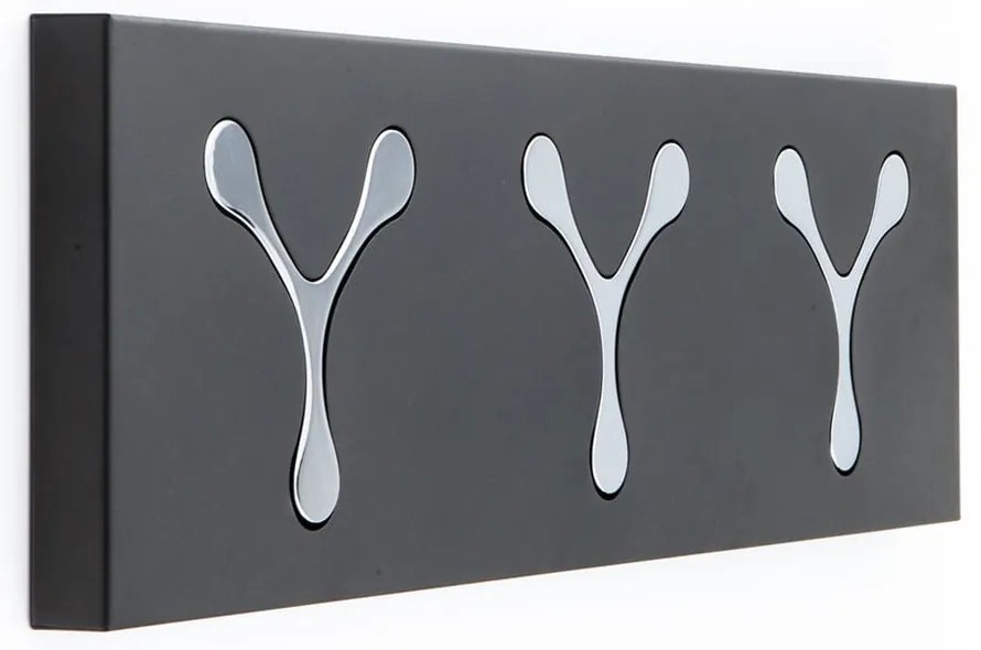 Čierny nástenný vešiak Tomasucci New Bin