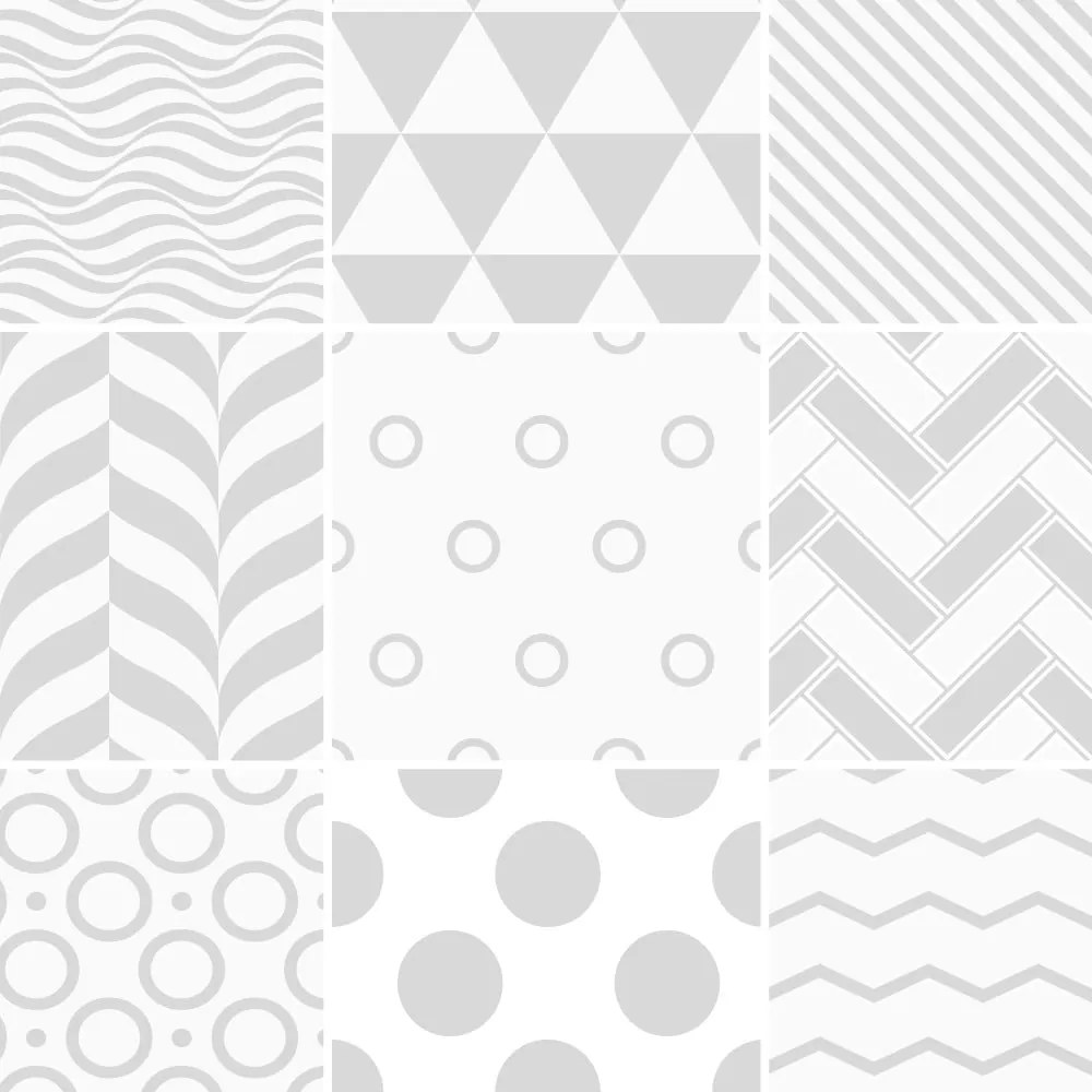 Sada 9 dekoratívnych samolepiek na stenu Ambiance Finnish, 15 × 15 cm