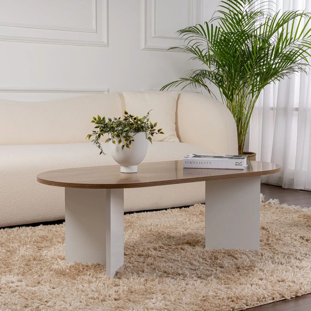 Konferenčný stolík Sable Walnut White