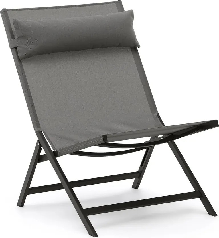 Sivé kovové záhradné kreslo Canutells – Kave Home