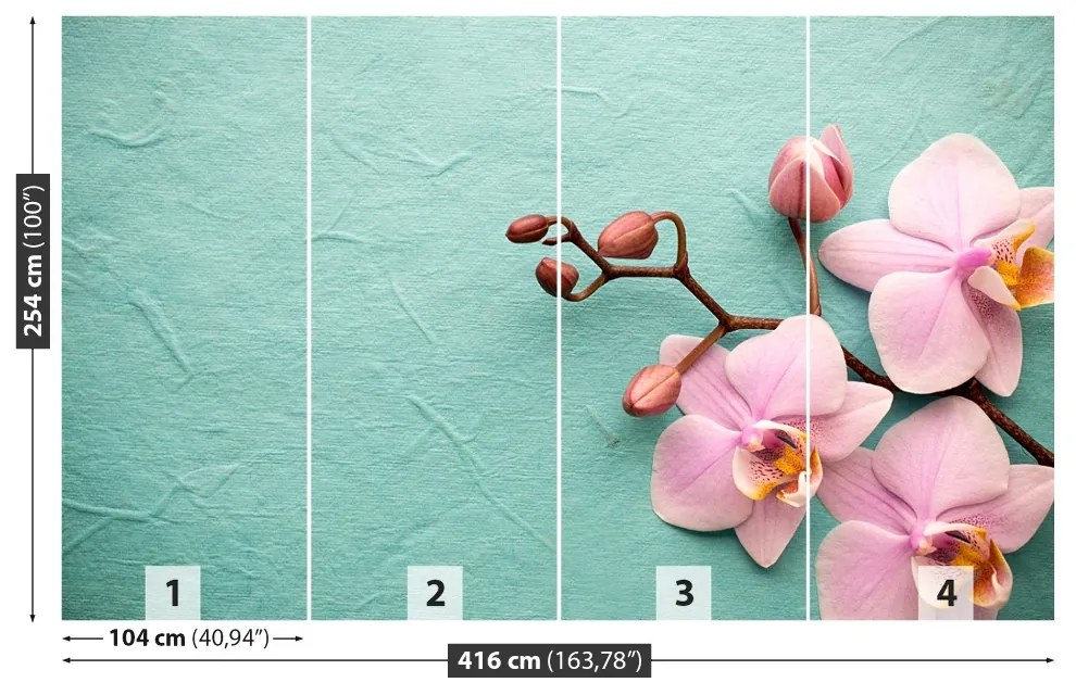 Fototapeta Vliesová Orchid pink 250x104 cm