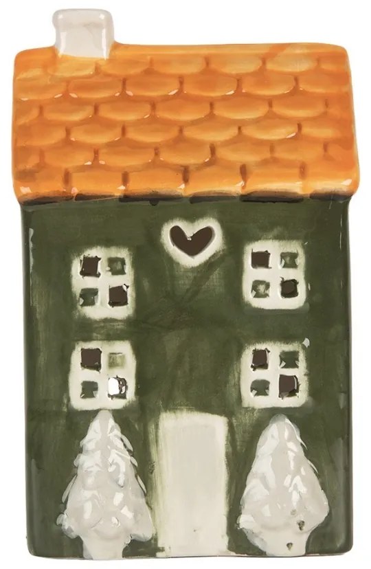 Keramický domček na čajovú sviečku Lamont - 9*8*15 cm