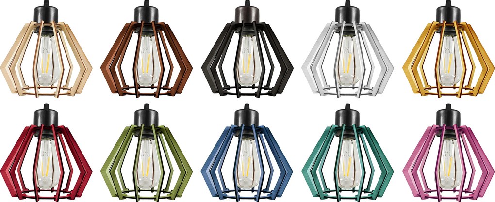 BERGE Stropné závesné svietidlo 3xE27 DIAMOND WOOD