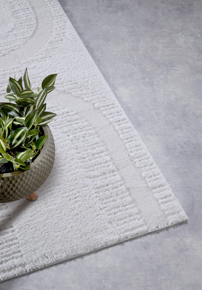 ELLE Decoration, Behúň Gallery 106089 Cream z kolekcie Elle, 80x240, biela, obývacia izba