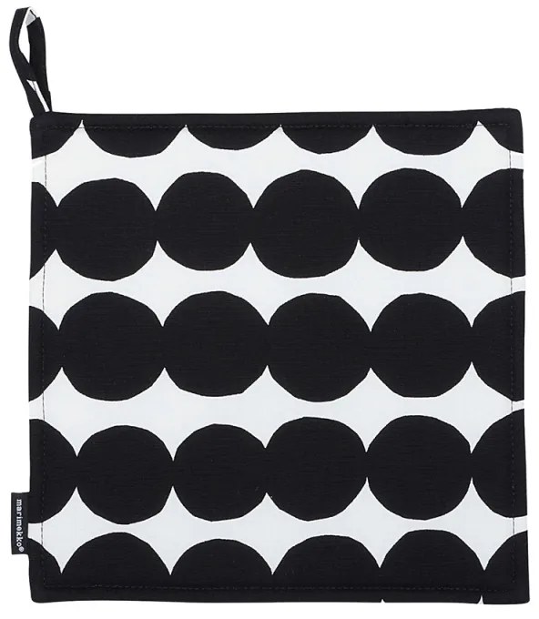 Štvorcová chňapka Räsymatto, čierno-biela