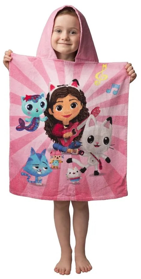 Jerry Fabrics Detské pončo-osuška - Lilo a Stitch - modrá