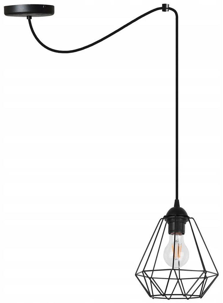 Závesné svietidlo Fusion Spider, 1x drôtené tienidlo (výber z 2 farieb)