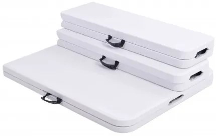 Rozkladací stôl FETA biely + 2 lavice