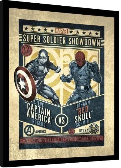 Rámovaný Obraz - Marvel Comics - Captain America vs Red Skull