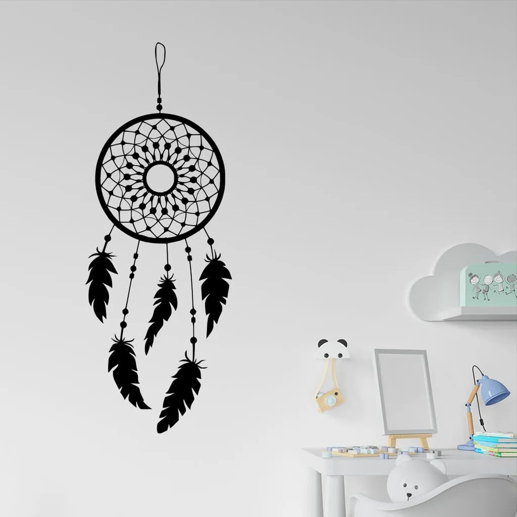 Veselá Stena Samolepka Lapač snov ornament Farba: žlutá, Veľkosť: 100 x 37 cm