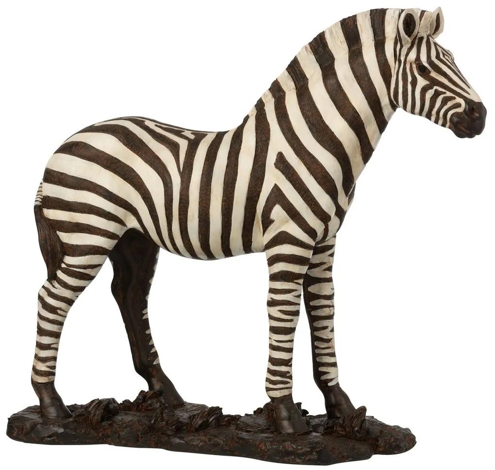 Bielo-čierna antik dekorácia Zebra - 53*18*48cm