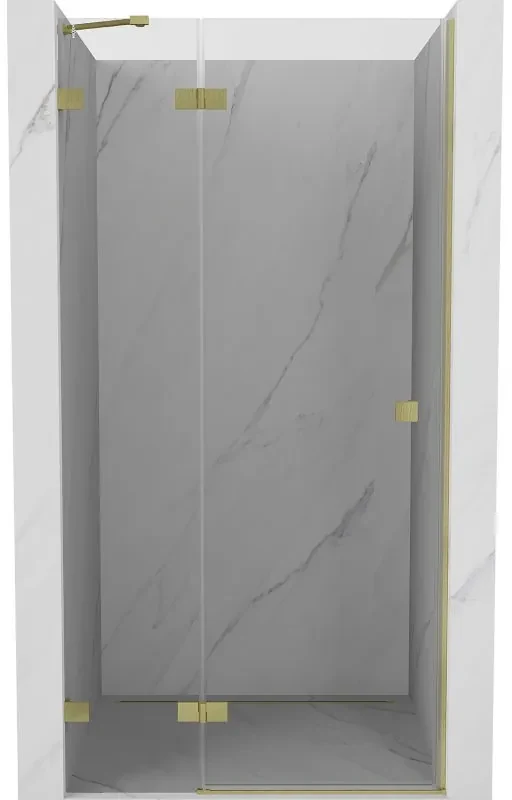 Mexen, Mexen Lunar ľavé otočné sprchové dvere 100 cm, transparentné, brúsené zlato - 834-100-000-55-00-L