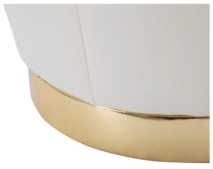 Krémový zamatový taburet Paris – Mauro Ferretti