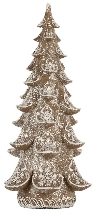 Decoration Christmas Tree 12x11x25 Cm Brown Plastic - 12*12*25 cm