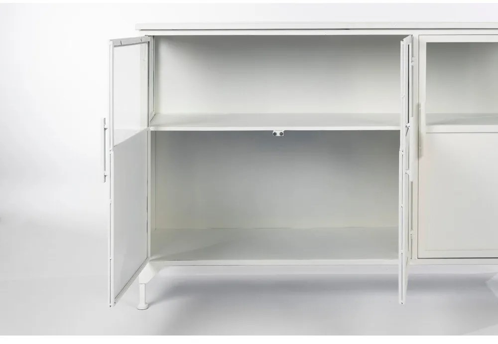 Biela kovová vitrína 35x80 cm Miya – White Label