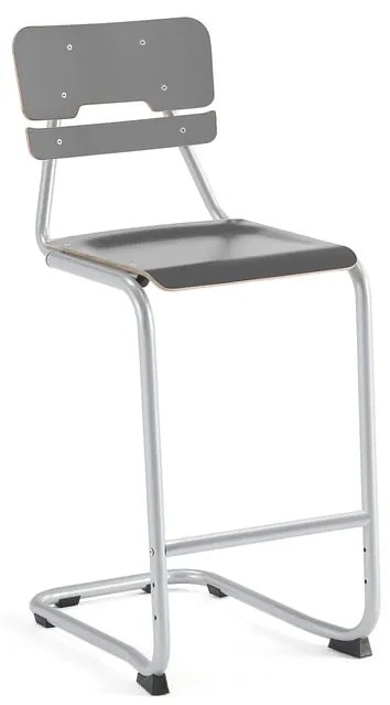 Školská stolička LEGERE I, V 650 mm, strieborná, antracit