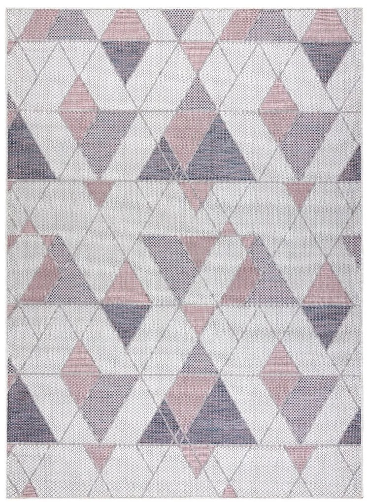 Kusový koberec Sion Sisal Triangles B3006A ecru/pink – na von aj na doma, 200x290, ružová, chodba / predsieň, Dywany Łuszczów