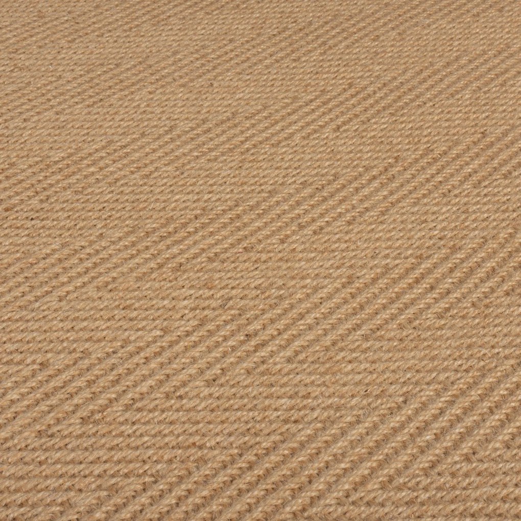 Kusový koberec Herringbone Border Kira Green, 200x290, béžová, chodba / predsieň, Flair Rugs