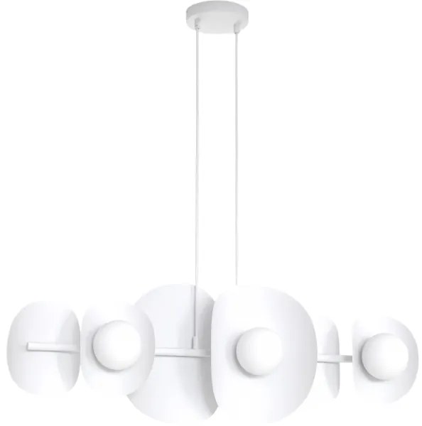 Závesné svietidlo ELEMENTI na lankách 6xG9/8W/230V, biela