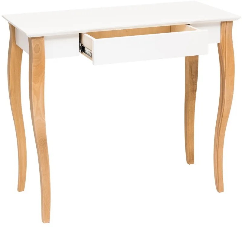 Biely písací stôl Ragaba Lillo, dĺžka 85 cm