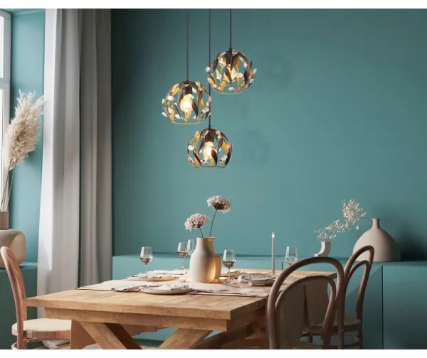 Globo 15759-3HR - Luster na lanku MIKA 3xE27/40W/230V pr. 41 cm