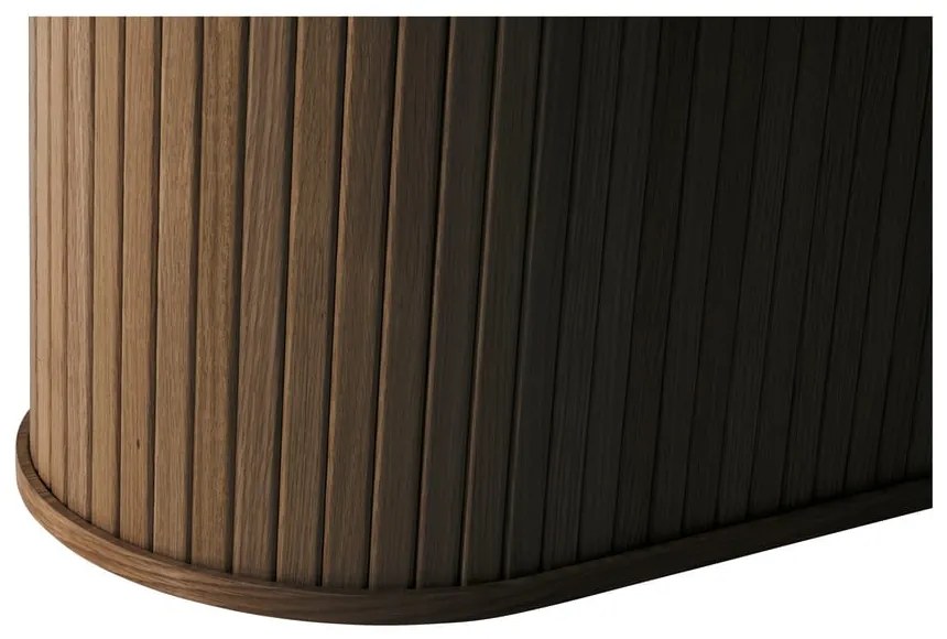 Hnedý jedálenský stôl s doskou v dubovom dekore 95x180 cm Nola – Unique Furniture