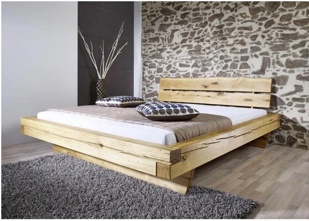 Posteľ ELISA SMREK Rozmer - postelí, roštov, nábytku: 180 x 200 cm, Povrchová úprava: olejovosk, Materiál nábytku: rustik smrek