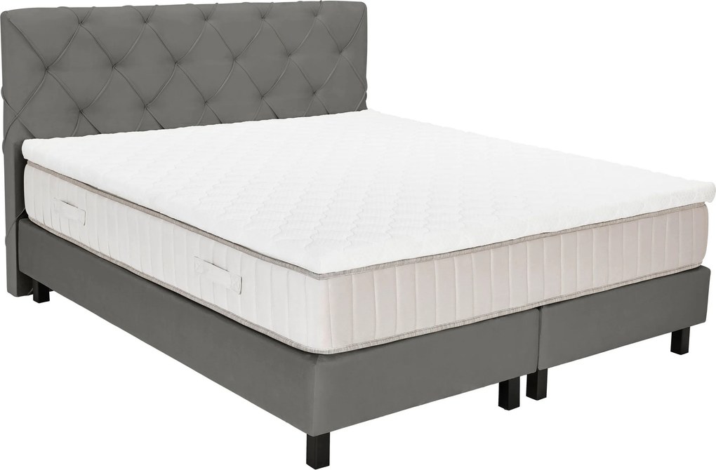 XXXLutz BOXSPRINGOVÁ POSTEĽ, 180/200 cm, hnedá Esposa - Postele - 001877067004