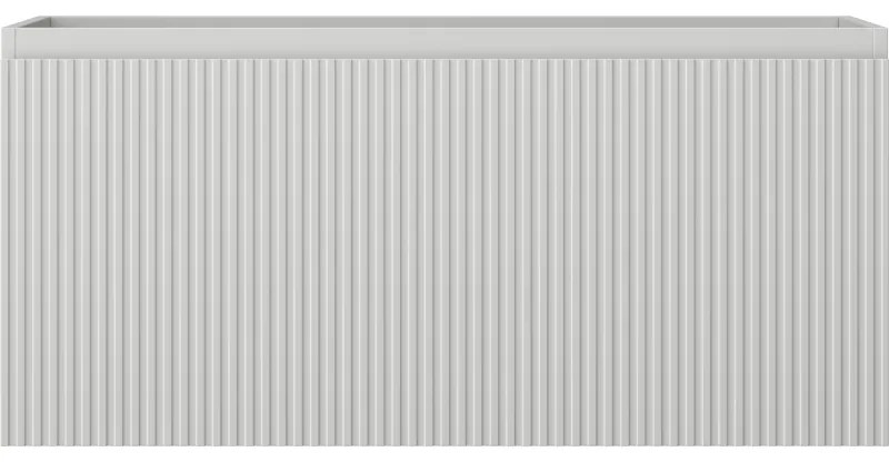 Mexen Rivel, kúpeľňová skrinka 100 cm, 1 zásuvka, drážkovaná, sivá matná, 91A20-10047-1-BF62