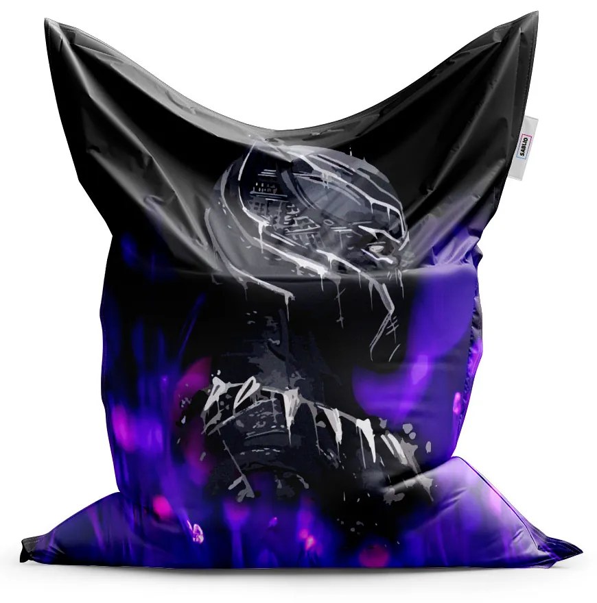 Sablio Sedací vak BLACK PANTHER Fialová luminiscencia - 150x100 cm
