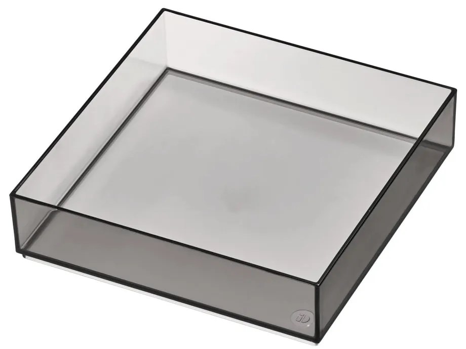 Matne čierny kúpeľňový organizér na kozmetiku z recyklovaného plastu - iDesign