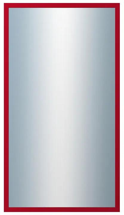 DANTIK - Zrkadlo v rámu, rozmer s rámom 50x90 cm z lišty PERLA červená lesklá (2878)
