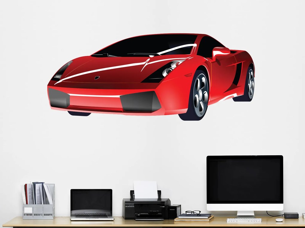 Lamborghini Gallardo textilní prelepiteľná nálepka na stenu 50 × 21 cm