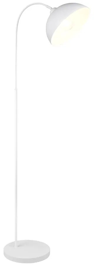 Biela stojacia lampa s kovovým tienidlom (výška 170 cm) Sierra – Trio