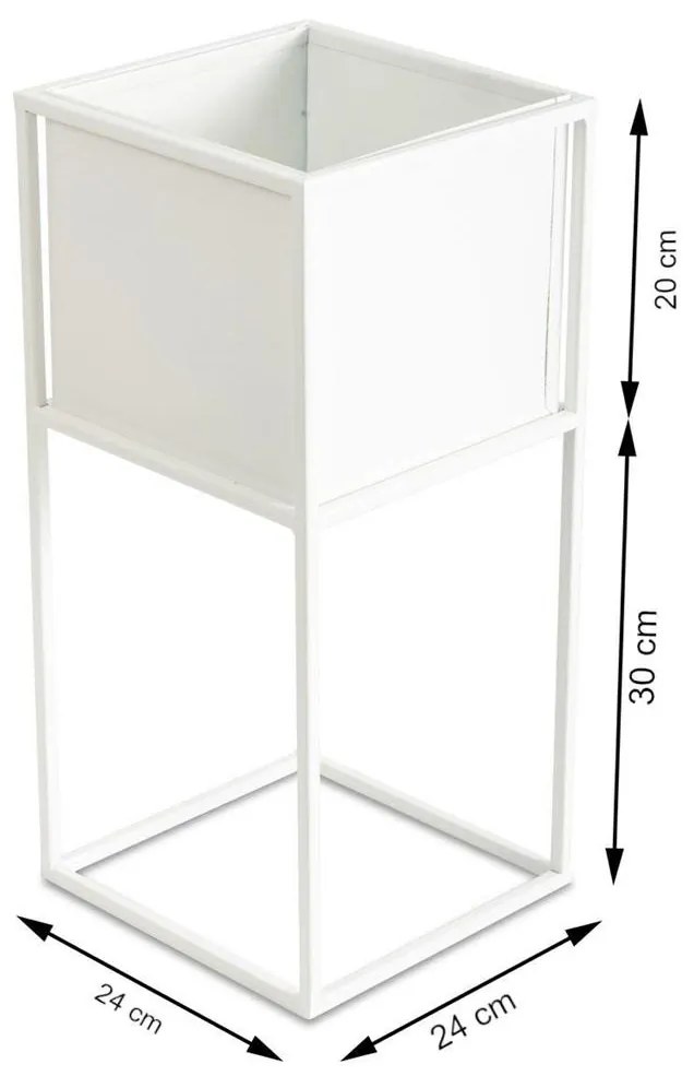 Stojan na kvety Lea 50 cm biely