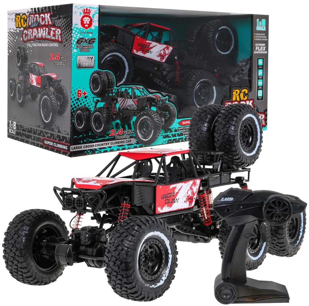 Autíčko R/C Crawler Rock 1:8 RAMIZ ZRC.019 - červené