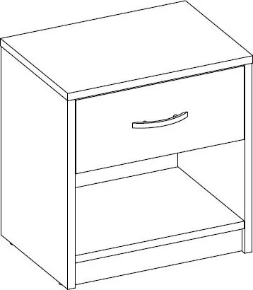 Nočný stolík Pepe, dub sonoma/biela