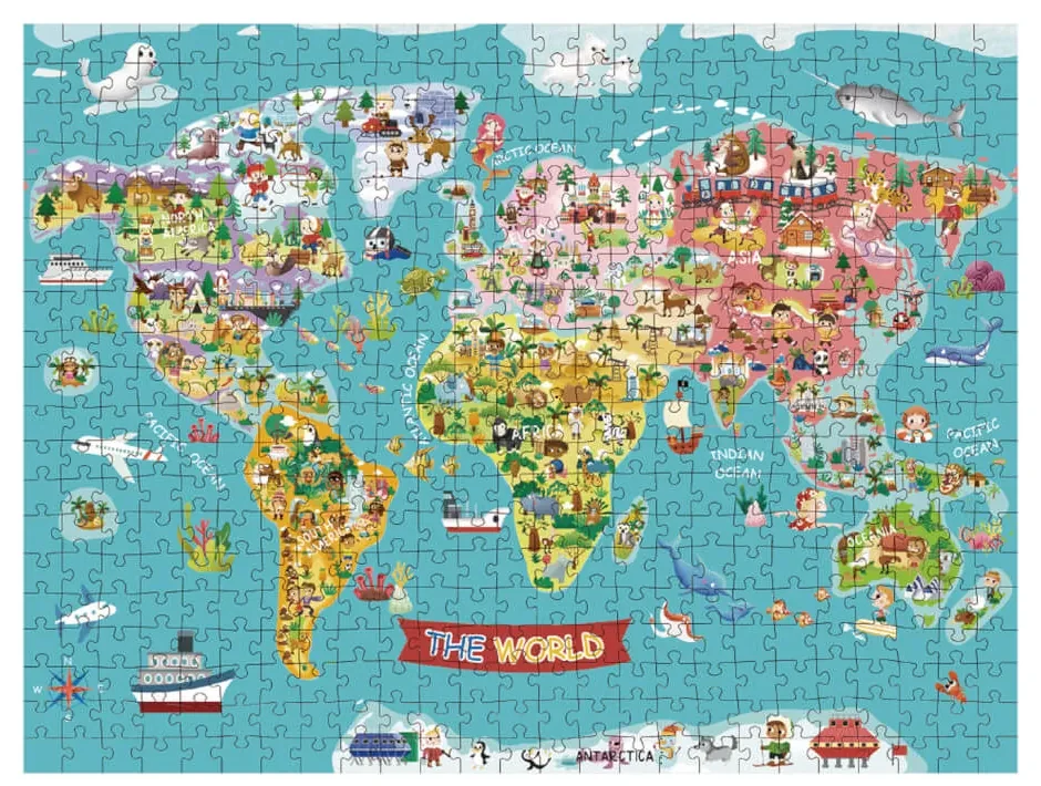 Puzzle Mapa sveta 500ks