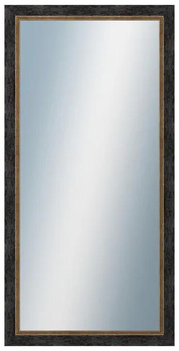 DANTIK - Zrkadlo v rámu, rozmer s rámom 50x100 cm z lišty CARRARA hnedočierna (2948)