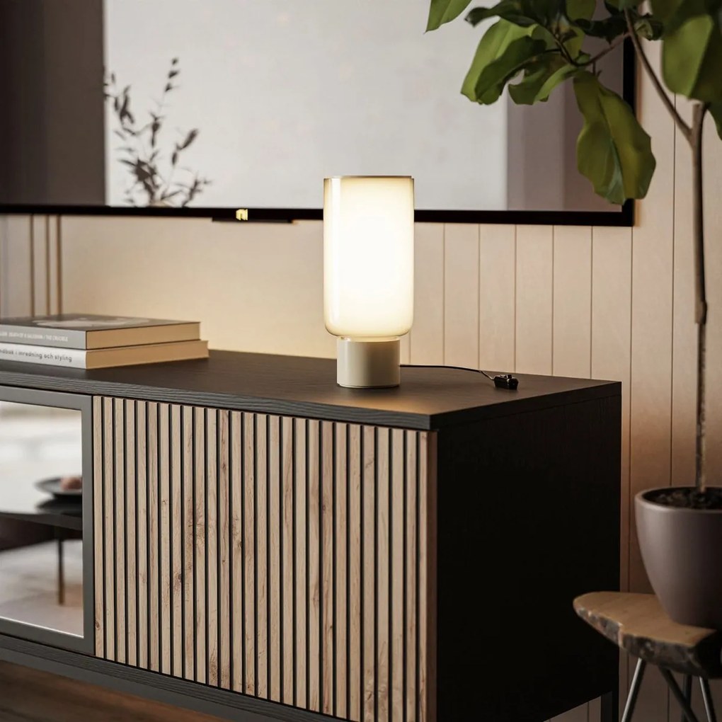 TV STOLÍK ALESSIO NA NOŽIČKÁCH DUB WOTAN / ČIERNY LED