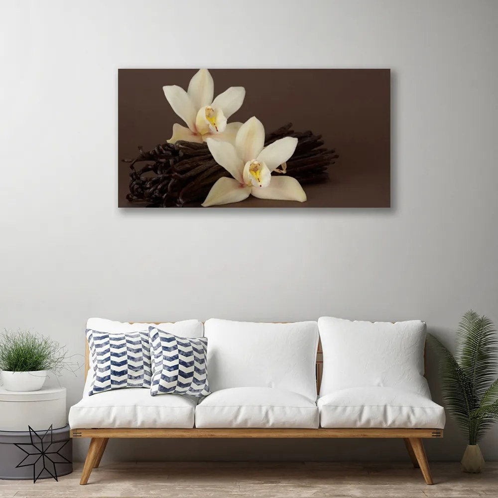 Obraz Canvas Kvety vanilky do kuchyne 120x60 cm