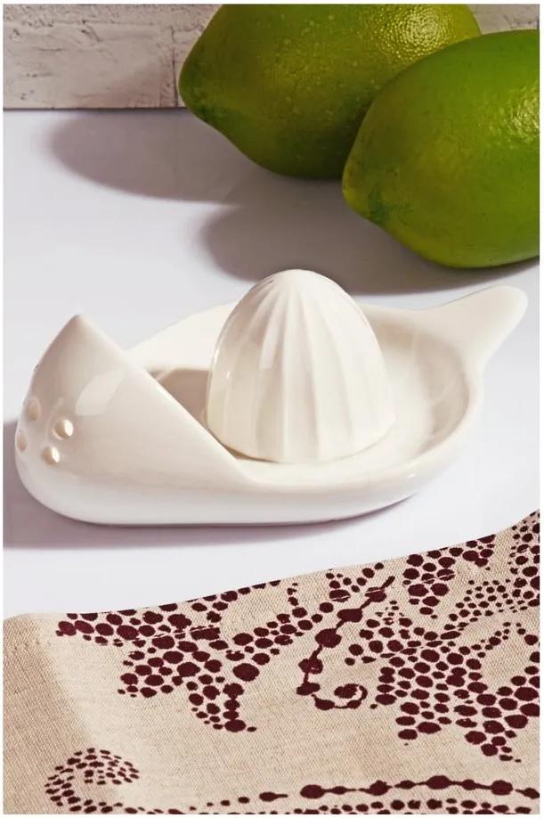 Biely porcelánový odšťavovač citrusov Kutahya Reamer