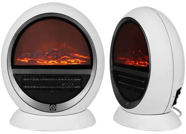InternetovaZahrada Ventilátorový ohrievač - krb 1500 W - biely