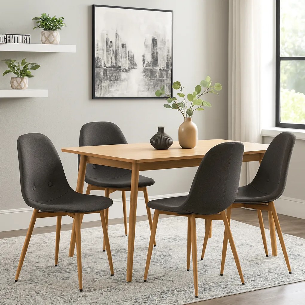 Noela Látková jedálenská stolička MARIE tmavo šedá