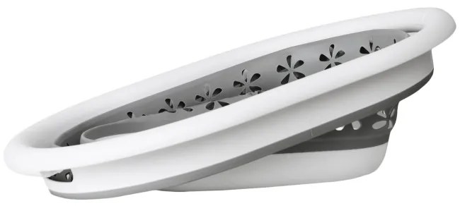 Kôš na bielizeň OVAL COMPACT sivý / biely 25 l