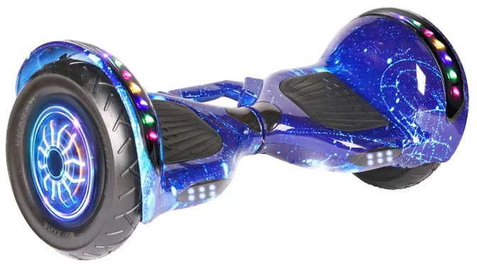 Hoverboard 10” s LED kolesami a Bluetooth svetlomodrá