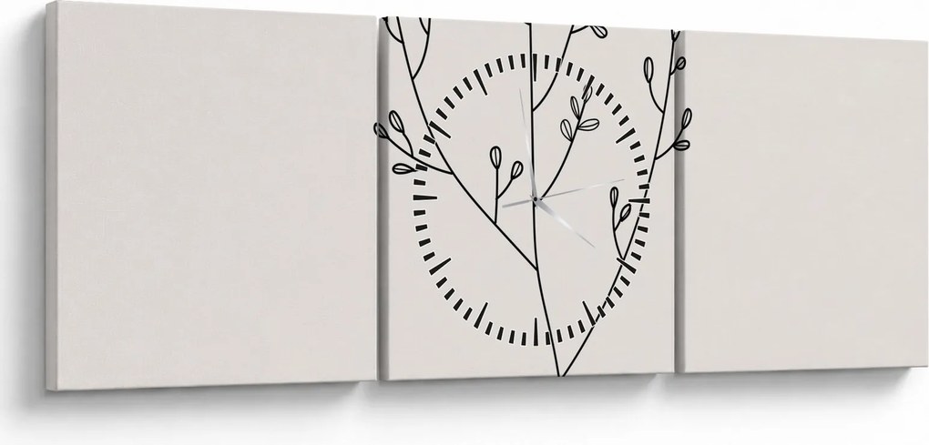 Obraz - Lúčny kvet N⁰3 (s hodinami) (90x30 cm)