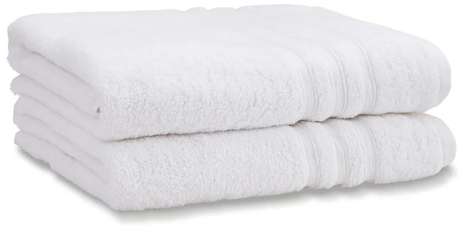 Biele froté bavlnené osušky v súprave 2 ks 90x140 cm Zero Twist – Catherine Lansfield